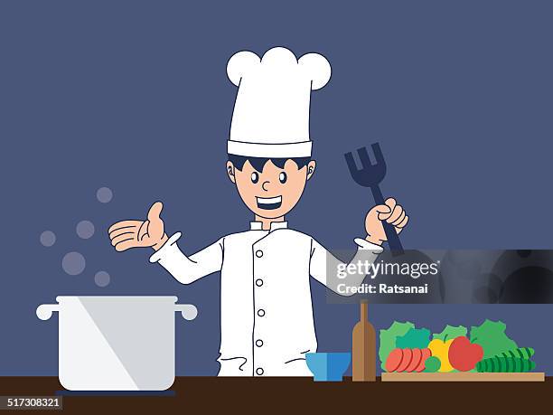 chief illustration - serving tray white background stock illustrations