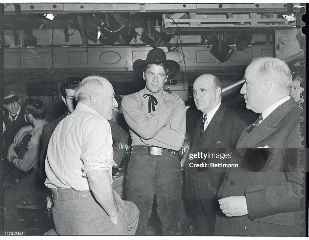 Cecil B. DeMille Meeting and Joel McCrea With Union Pacific and Affiliates
