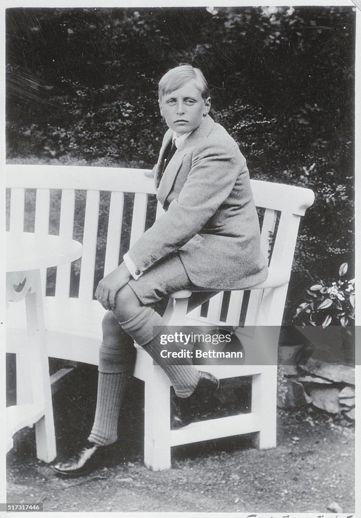 Young Crown Prince Olav Outdoors