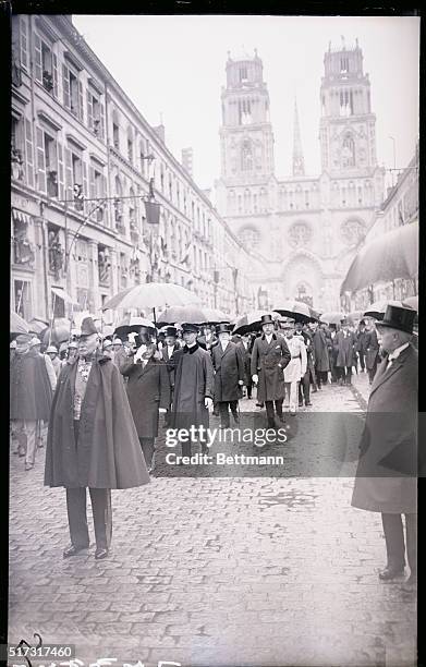 French President at 500th Anniversary of deliverace of Orleans by Joan of Arc. Paris. President Doumergue of France participate in ceremonies marking...