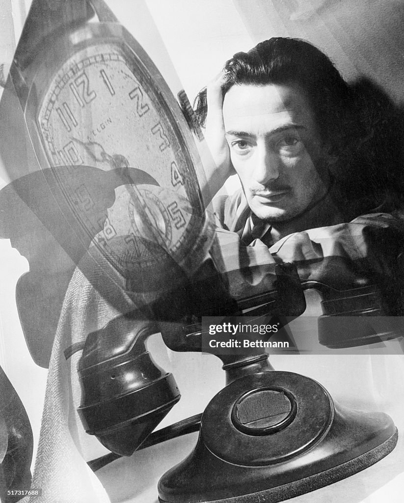 Superimposed Images of Dali's Face With Objects
