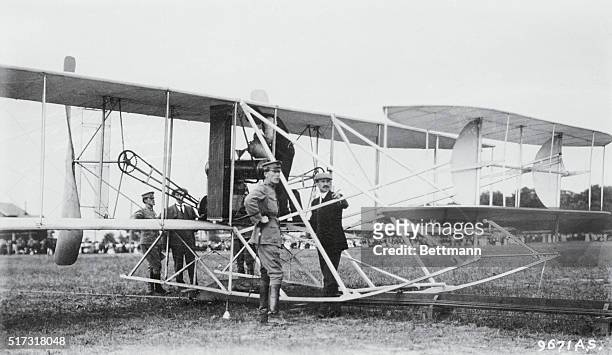 First Military Plane Purchased by US. This photograph dating back to July 27 was made at Fort Myer, Virginia, when the first military plane purchased...