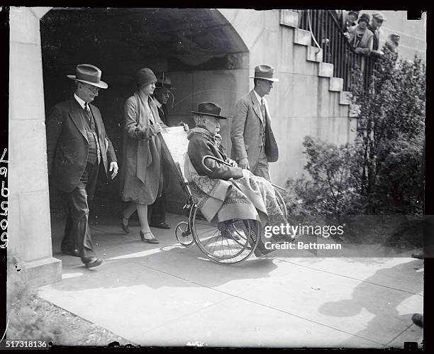 Albert B. Fall, aged and ill, faces eviction here, from his ranch home at Three Rivers, New Mexico, where he lived for 35 years. As Secretary of the...