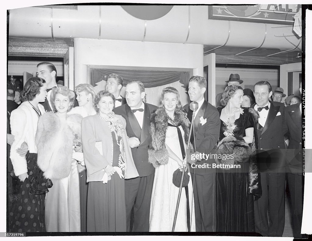 Portrait of Mrs. Knute Rockne with Other Celebrities