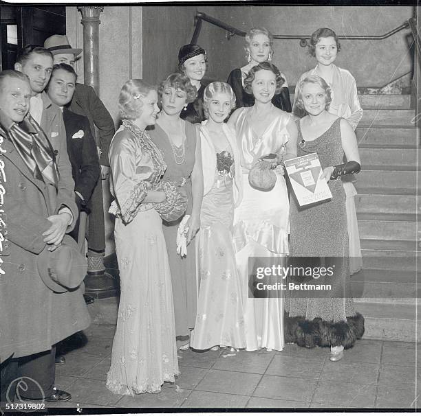 Actresses Turn Ushers...For Christmas Benefit. Los Angeles, California: These well known actresses came out from behind the footlights to take their...