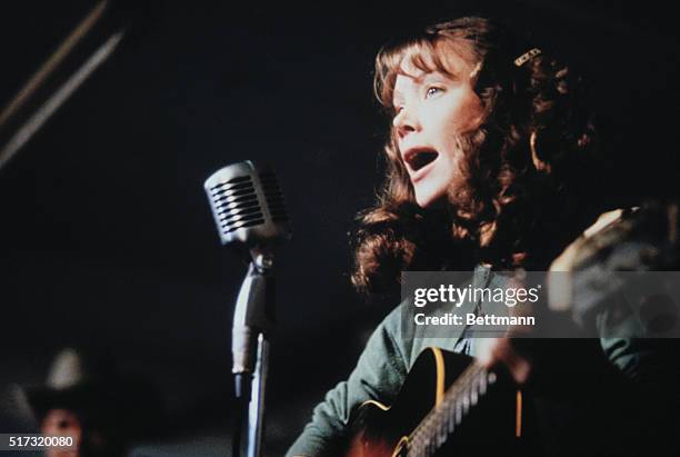 Academy Award nominee Sissy Spacek plays country singer Loretta Lynn in the 1980 film Coal Miner's Daughter.