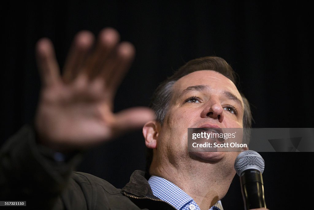 GOP Presidential Candidate Sen. Ted Cruz (R-TX) Campaigns In Wisconsin