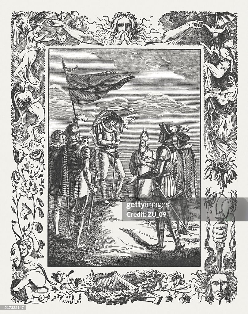 King Richard II by William Shakespeare, wood engraving, published 1838