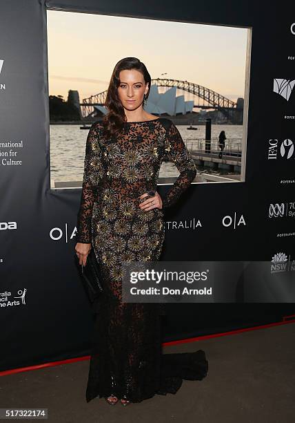 Libby Munroe arrives ahead of opening night of Handa Opera's Turandot on March 24, 2016 in Sydney, Australia.