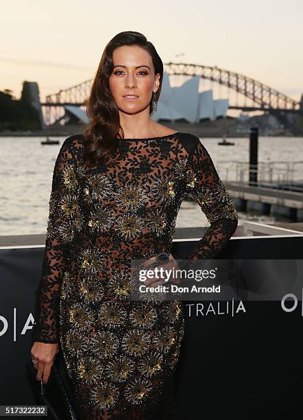 Libby Munroe arrives ahead of opening night of Handa Opera's Turandot on March 24, 2016 in Sydney, Australia.