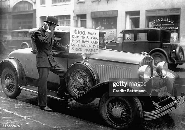 Bankrupt investor Walter Thornton tries to sell his luxury roadster for $100 cash on the streets of New York City following the 1929 stock market...