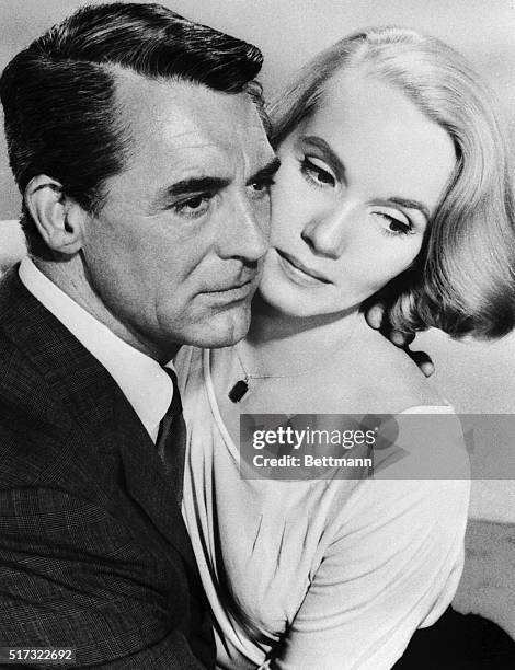Cary Grant and Eva Marie Saint in a publicity still for the movie, "North by Northwest."