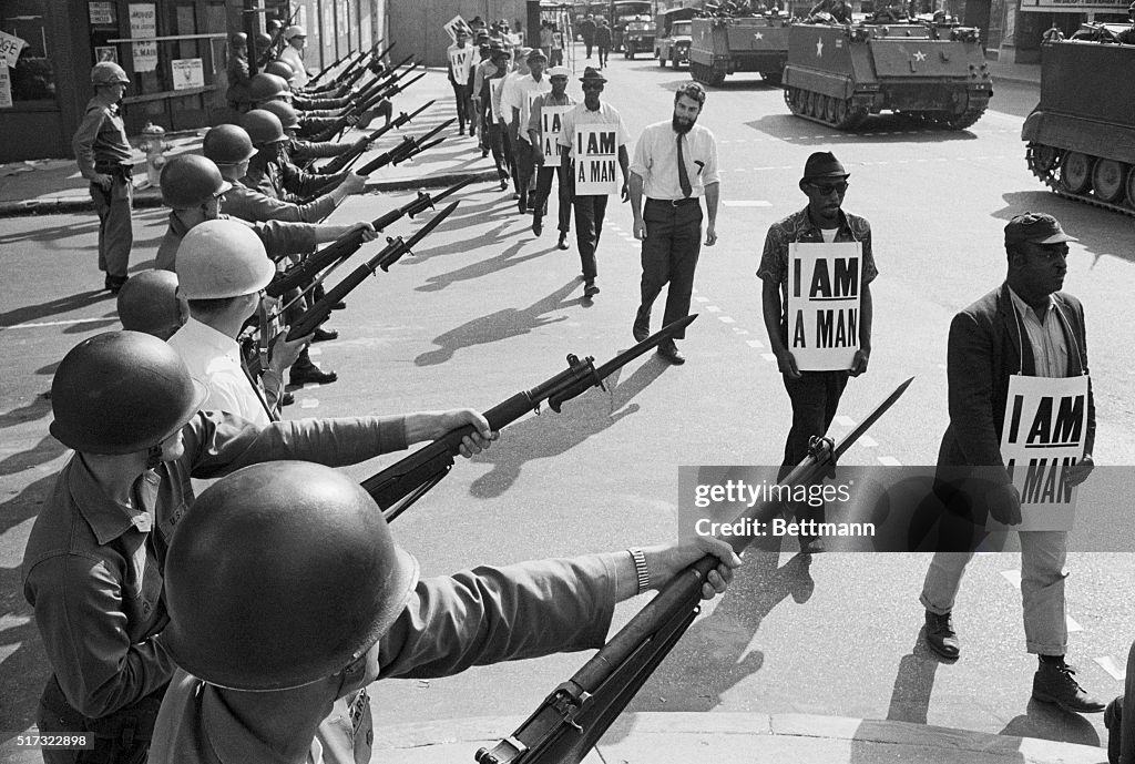 Soldiers at Civil Rights Protest