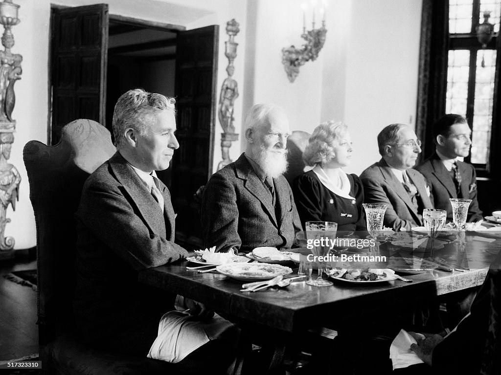 George Bernard Shaw at Luncheon With Celebrities
