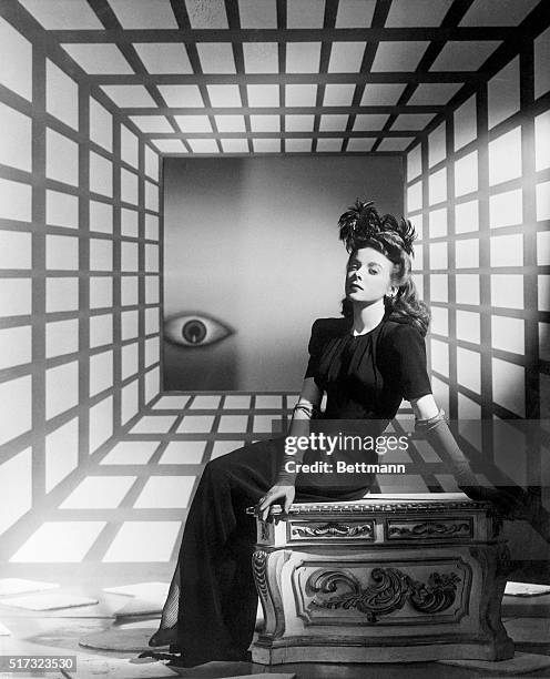 Ida Lupino in surrealist portrait.