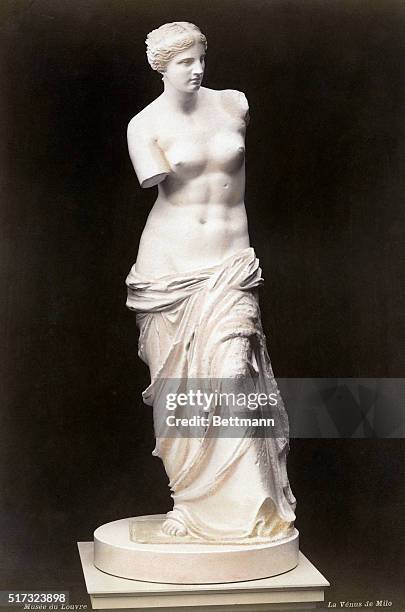 From the Louvre Museum. Statue of Venus de Milo. Undated photograph.