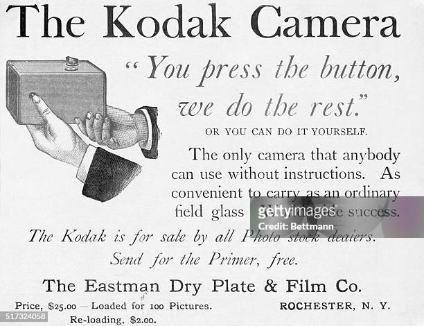 The first Kodak camera came loaded and cost twenty five dollars in 1889.