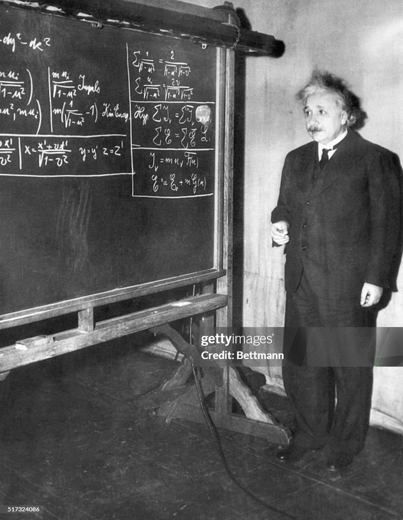 Albert Einstein Gives a Lecture