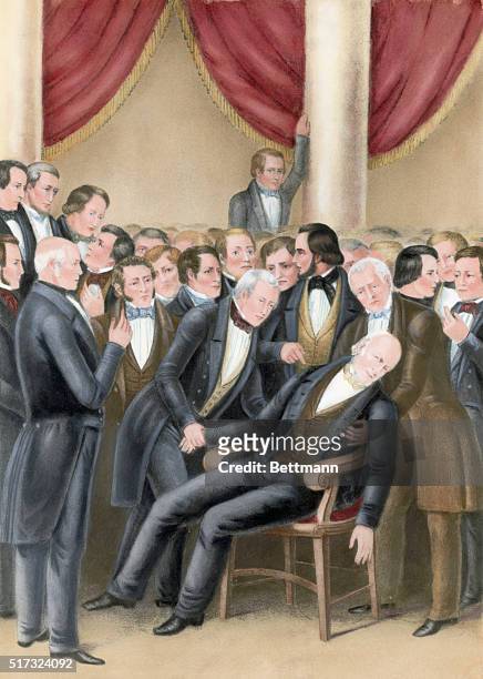 John Quincy Adams dying in Congress while attending meeting of the Senate. He was the only U.S. President to run for public ofice after his defeat...
