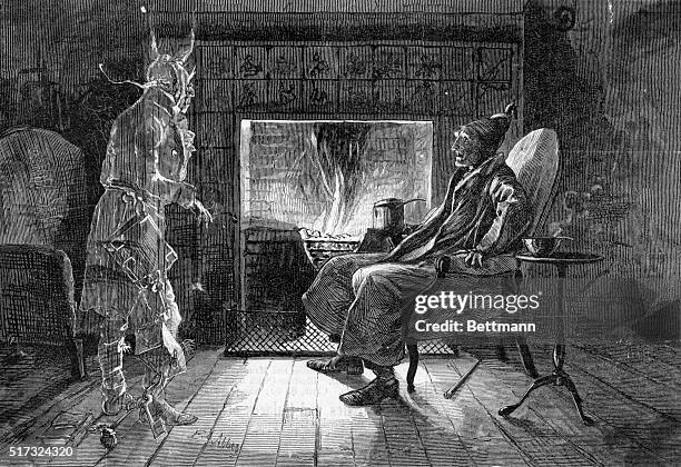 Scene from Charles Dickens' A Christmas Carol.