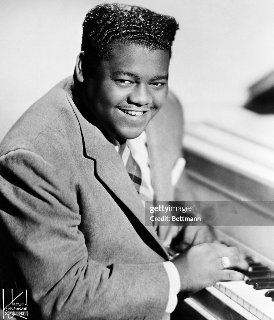 Fats Domino Sitting At Piano