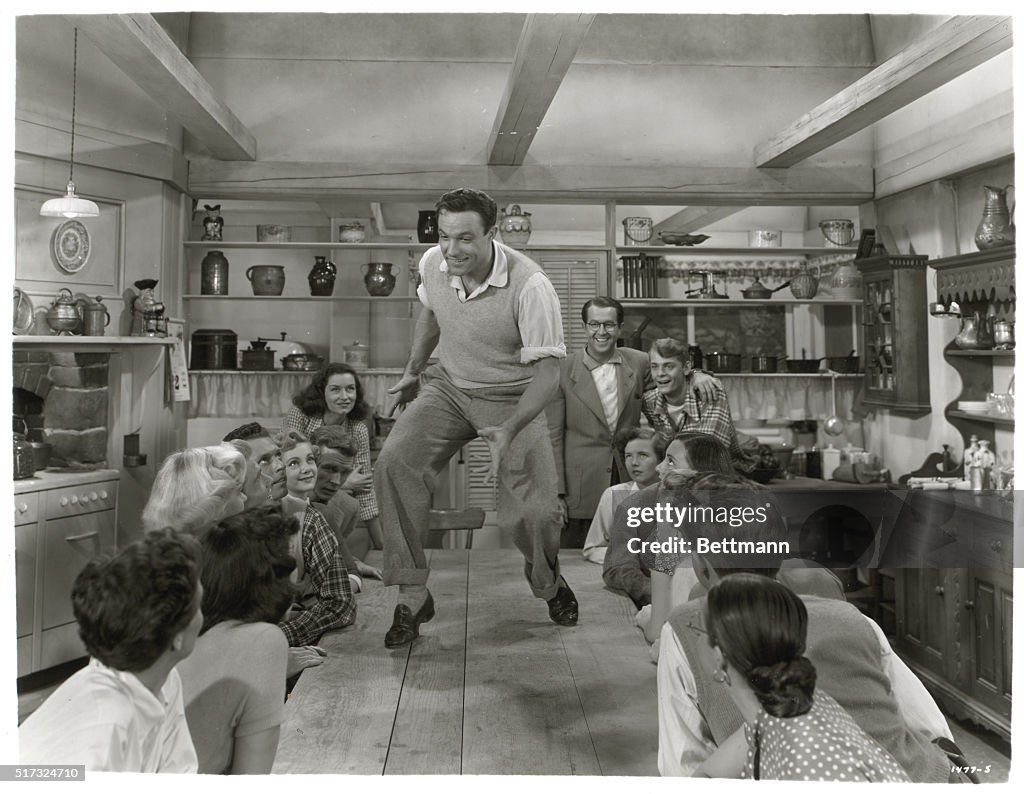 Gene Kelly Dancing On Table