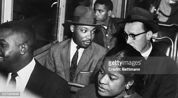 Dr. Martin Luther King, Jr. Rides the Montgomery bus with Rev. Glenn Smiley of Texas. In 1955, black activists formed the Montgomery Improvement...