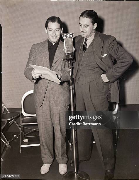 Hollywood, CA- A recent studio guest at the George McCall, "Hollywood Screenscoops" program over the Columbia Broadcasting System was Milton Berle,...