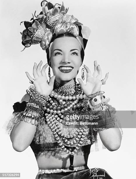 Carmen Miranda, vivacious and sultry Brazilian singer has captured Broadway this season. She popularized The South American Way. She is in her...
