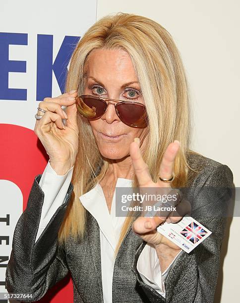 Joan Van Ark attends a media preview for 'Murder, Lust and Madness' on March 24, 2016 in Beverly Hills, California.