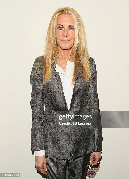 Joan Van Ark attends a media preview for 'Murder, Lust and Madness' on March 24, 2016 in Beverly Hills, California.