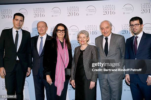 Jean-Victor Meyers, Chairman & Chief Executive Officer of L'Oreal and Chairman of the L'Oreal Foundation Jean-Paul Agon, Francoise Bettencourt...