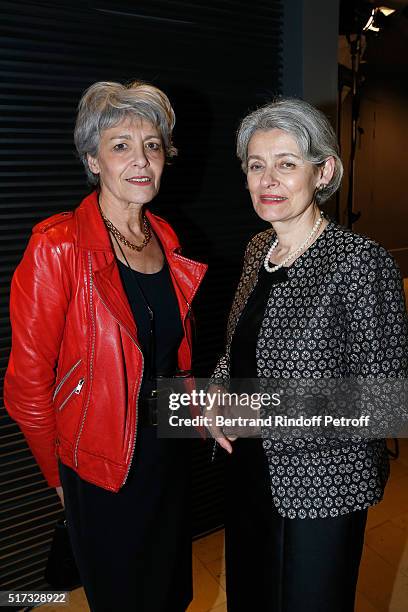 Claudie Haignere and General Director of UNESCO Irina Bokova attend the "L'Oreal-UNESCO Awards 2016 For Women in Science International", hosted by...