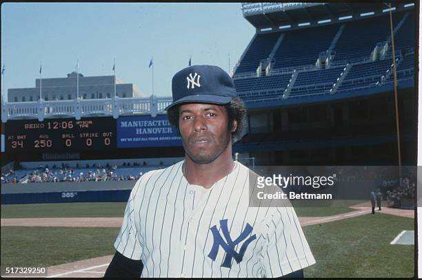Portrait of Ken Griffey, right infielder for the New York Yankees.