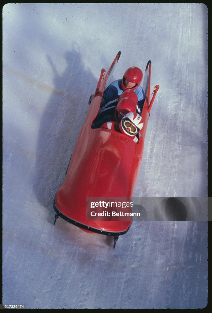 Bobsledders Practicing