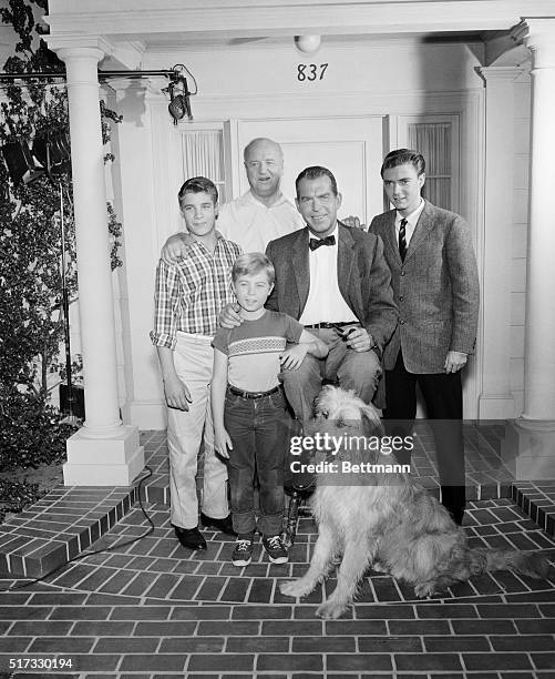 Fred MacMurray and TV family- "My Three Sons."