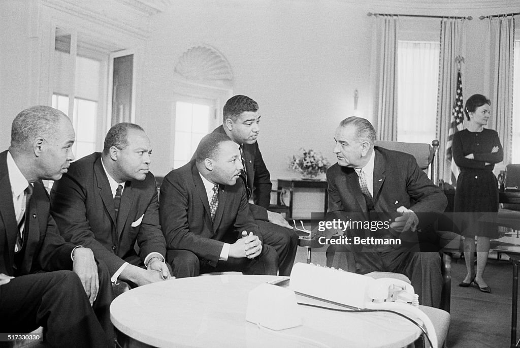 President Johnson Meeting With Civil Rights Leaders