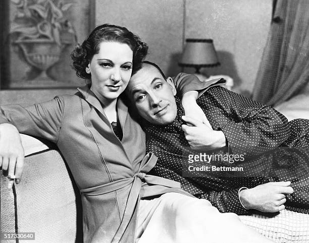 Gertrude Lawrence and Noel Coward in the play, Tonight at 8:30. Photograph, 1936.