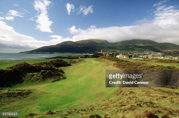 General view of the 9th Hole at the Royal County Down Golf Course taken during the 2001 Senior British Open on July 28, 2001 in Newcastle, Ireland.