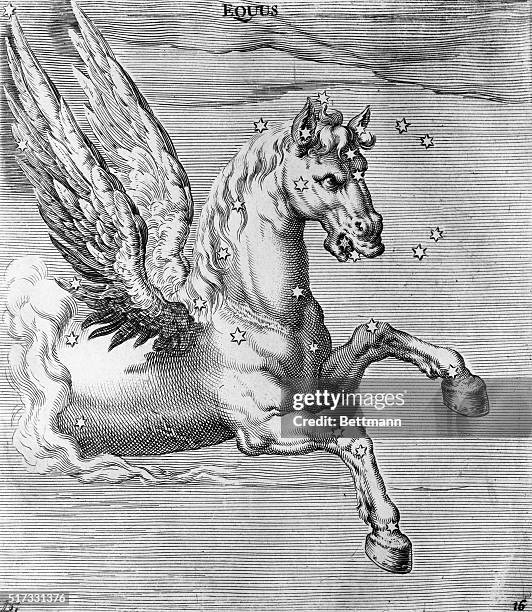 Stellar constellations: Equus. Engraving by Jacob de Gheyn, 1621. BPA2# 4862