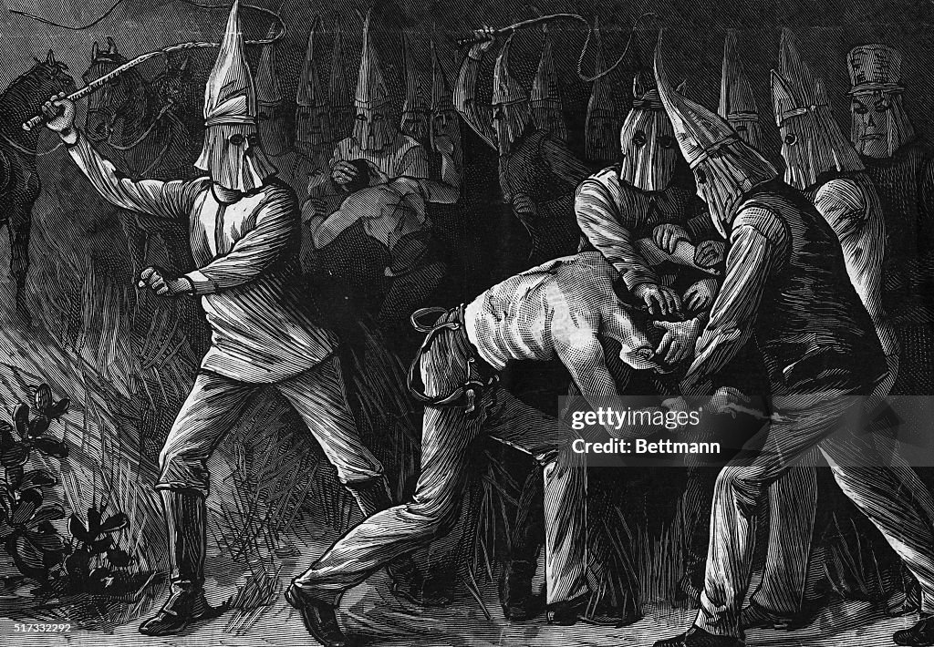 Illustration of Ku Klux Klan Lashing A Lawyer