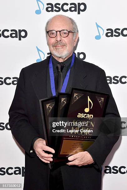 Composer Mark Snow attends the 2016 ASCAP Screen Music Awards at The Beverly Hilton Hotel on March 24, 2016 in Beverly Hills, California.