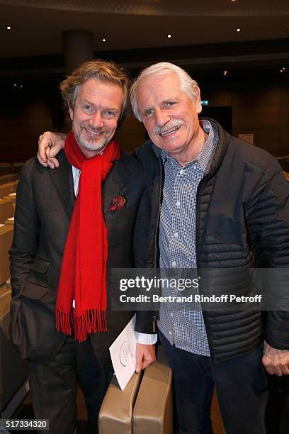 Prince Louis Albert de Broglie and Photographer Yann Arthus-Bertrand attend the "L'Oreal-UNESCO Awards 2016 For Women in Science International",...