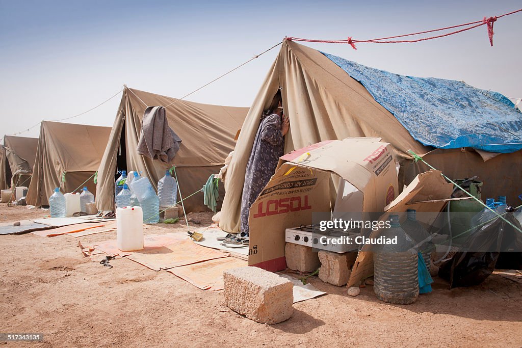 Tents of IDP camp in Iraq