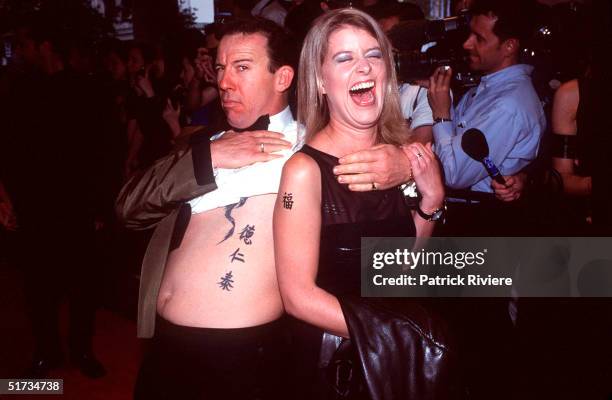 OCT 1999 - FRANK BENNETT & NATASHA STOTT DESPOJA - AT THE ARIA AWARDS , SYDNEY ENTERTAINMENT CENTRE.