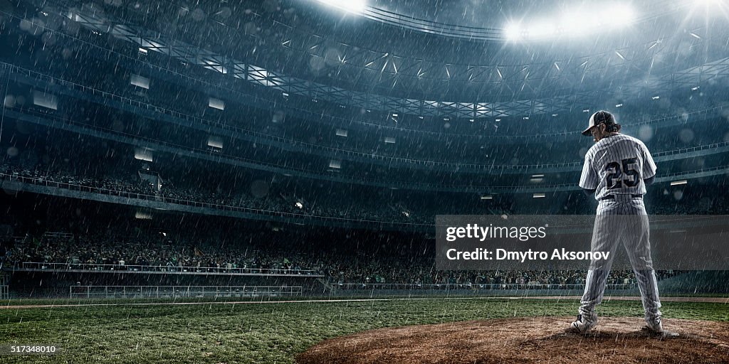 Lanceur de Baseball en action