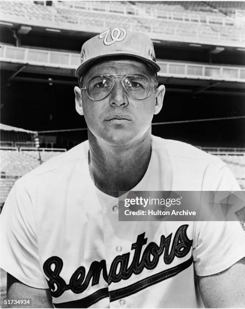 Portrait of American baseball player Frank Howard, outfielder for the Washington Senators, 1970.