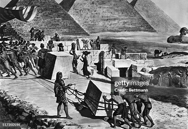 Jewish people building the pyramids. BPA 2