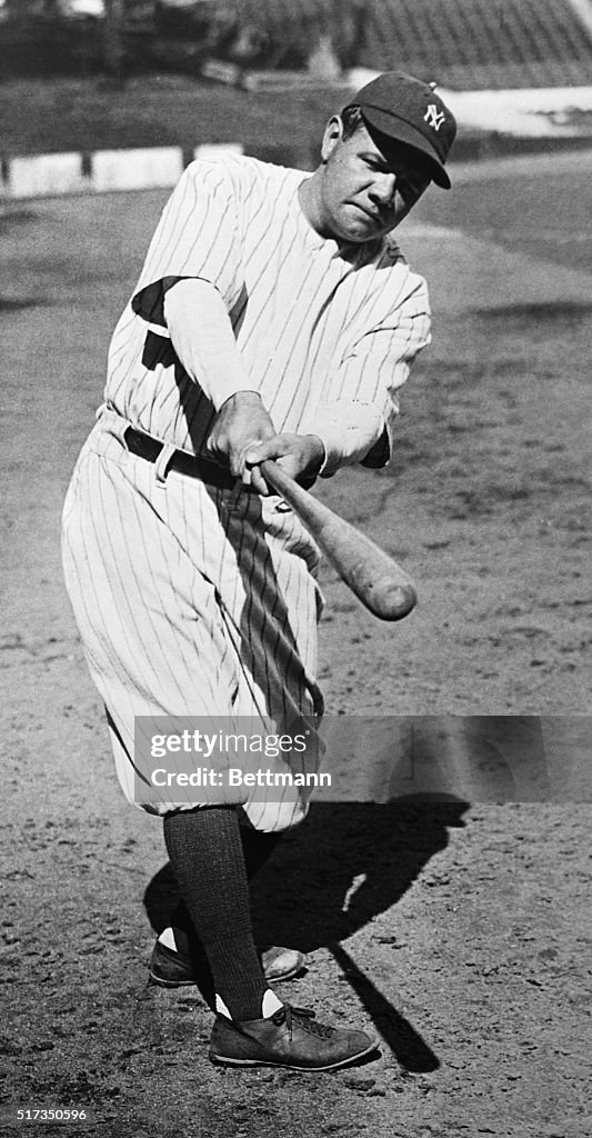 Babe Ruth Swinging Bat