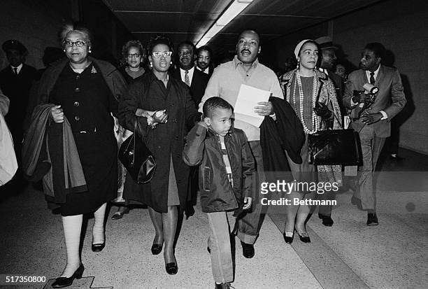 Atlanta, GA: Dressed in baggy dungarees he said were suitable for the surroundings, Nobel Peace Prize winner Dr. Martin Luther King Jr., accompanied...